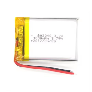 Lipo ਬੈਟਰੀ 803040 3.7V 1000mAh 083040 pcm ਅਤੇ ਤਾਰ ਨਾਲ